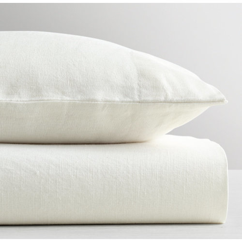 RH Baby & Child Washed Linen-Cotton Crib Fitted Sheet (Natural)