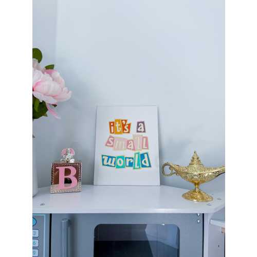 Its a Small World Canvas Art, Disney Decor, Nursey Kids Room Decor, Disney Hanging Wall Art, Canvas, Disney, Pastel Disney Art, Office decor