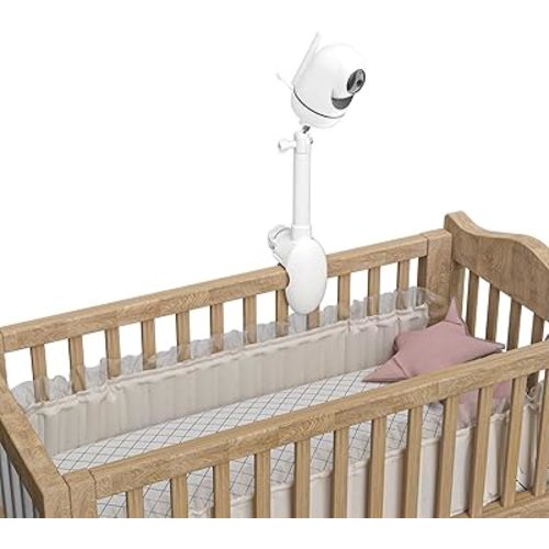 Flexible Clip Mount Baby Monitor Mount for HelloBaby HB66, for Motorola Baby Monitor/VTech VM901, Arlo Cameras and More No Drill