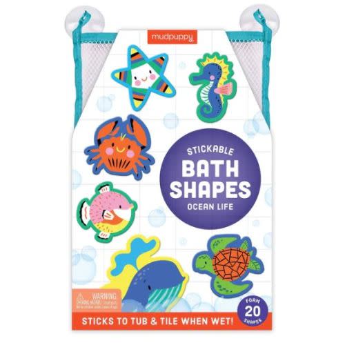 Ocean Life Stickable Foam Bath Shapes - Mudpuppy