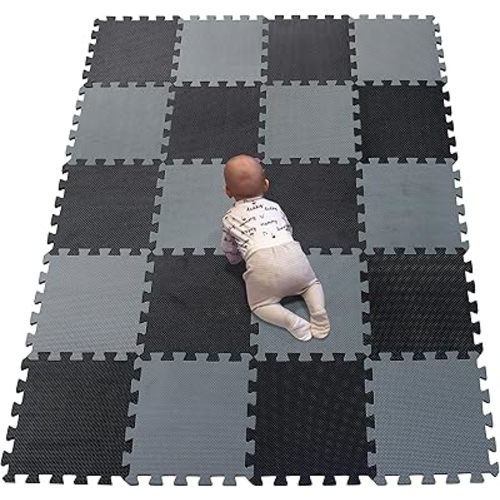 YIMINYUER® 20 Tiles (30cm×30cm×1cm Each Tile) Baby Soft Puzzle Play Mats, Kids Thick EVA Foam Floor, Toddlers & Children's Soft Interlocking Mat R04R12G301020