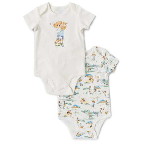Ralph Lauren Baby Boys 3-24 Months Polo Bear Bodysuit 2-Pack