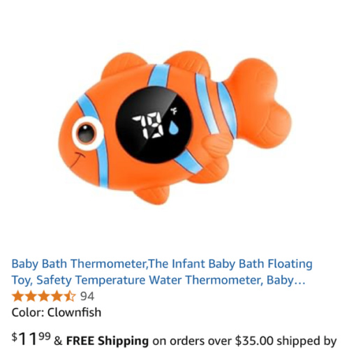 Amazon: Bathtub thermometer
