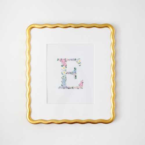 Custom Embroidered Initial – Floral Letter Wall Art, Personalized Nursery Decor, Multiple Sizes Available