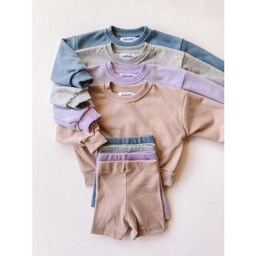 crewneck + bike short sets