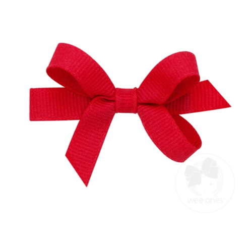 Baby Classic Grosgrain Girls Hair Bow (Plain Wrap) - MILLENNIUM BLUE | Wee Ones Hair Bows & Accessories