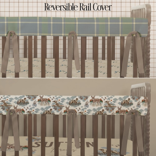 Crib Rail Cover | Field Club Plaid + Autumn Hunt