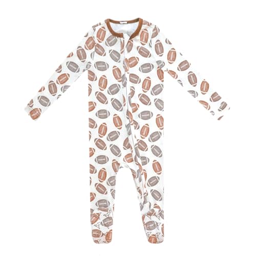 Copper Pearl Zip-Up Footie Baby Pajamas: Ultra-Soft Boys Pajamas and Girls Pajamas, Premium Knit Fabric in Stylish Prints, Tag-Free with Two-Way Zipper, Sized Newborn to 24 Months, Blitz