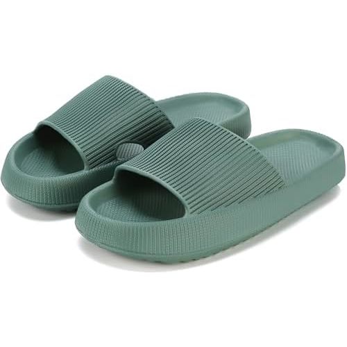 rosyclo Cloud Slippers for Women and Men, Pillow House Slippers Shower Shoes Indoor Slides Bathroom Sandals, Ultimate Comfort, Lightweight, Thick Sole, Non-Slip, Easy to Clean