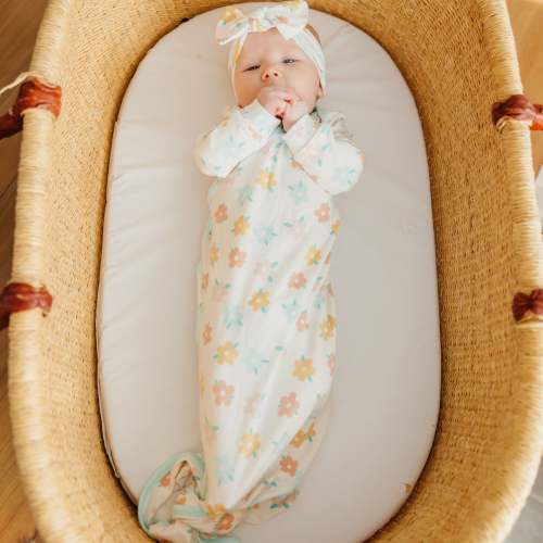 Newborn Knotted Gown - Daisy
