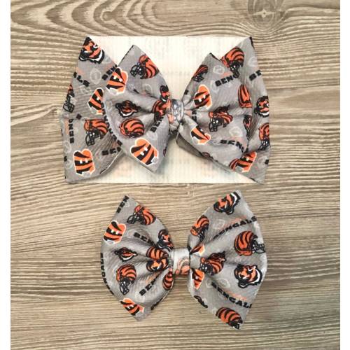 Cincinnati Bengals Football Baby Headwrap- Football Bows