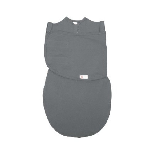 embe 3-6mo Transitional Swaddle Sack with arm snaps, Convertible, Charcoal