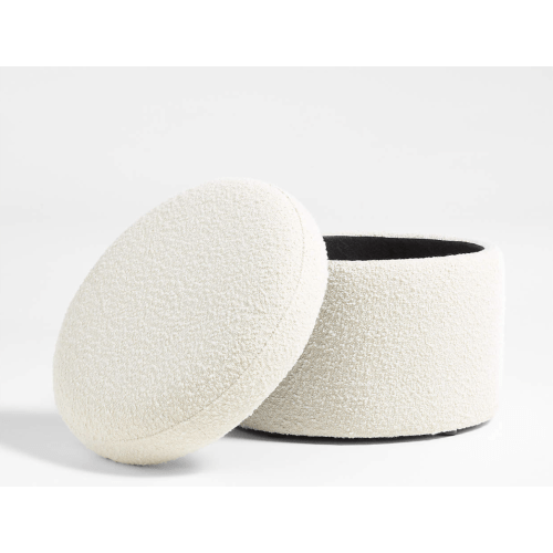 Wally Ivory Boucle Nursery Storage Ottoman