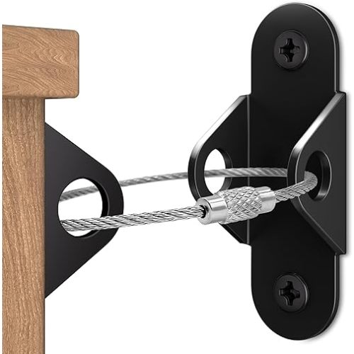 Furniture Wall Anchors (6 Pack), Anti Tip Furniture Anchors for Baby Proofing, Metal Earthquake Straps Secure 400 LBs Drawer, Cabinet to Wall, Dresser Wall Safety Anchor for Child Safety
