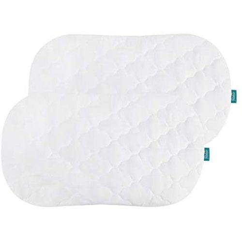 Bassinet Mattress Cover Compatible with Halo Bassinest Swivel Sleeper Bassinet Mattress Pad, 2 Pack, Microfiber, Waterproof and Soft, White