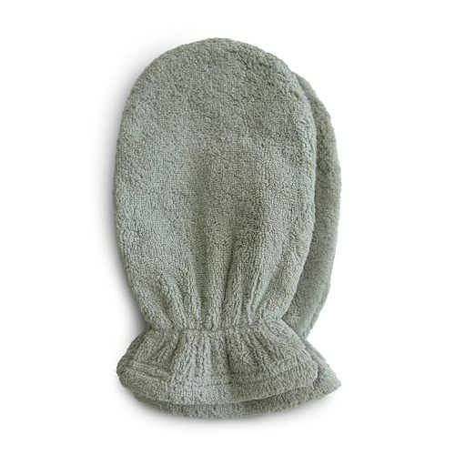 mushie Baby Bath Mitt | Organic Cotton | Pack of 2 (Moss)