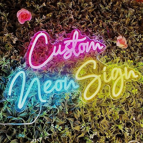 Custom Neon Sign,Neon Sign Customizable for Wall Decor,Birthday Gift, Gifts for girl,Girlfrend, christmas,Wedding,Party,Bar,Salon,Personalized Family Name ligh for Bedroom Decor