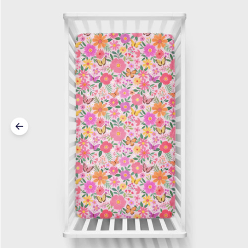 Butterfly Blooms Fitted Crib Sheet – Little Sleepies
