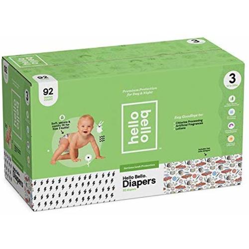Hello Bello Diapers Club Box - Bolt Babes/Engine Revvers (Size 3, 92 ct)