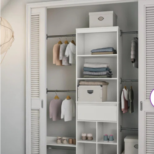 Max & Finn Grow With Me 69.89" W - 95.44" W Closet System Reach-In Sets | Wayfair