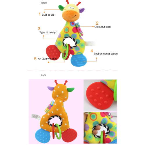 Kiplyki Newborn Baby Infant Soft Rattles Teether Hanging Bell Plush Toys