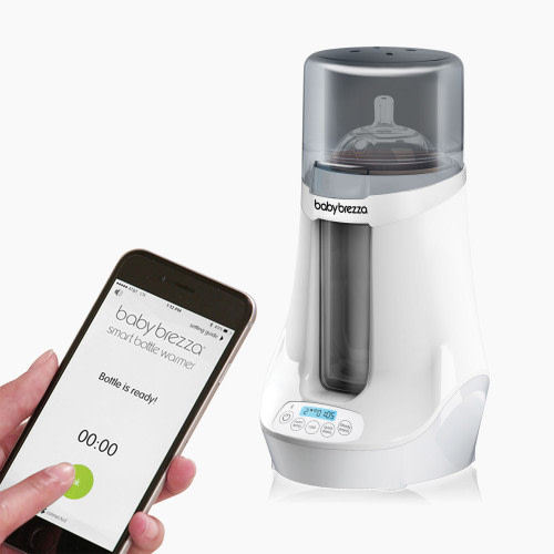 Baby Brezza Safe & Smart Bluetooth Connected Bottle Warmer - White On White