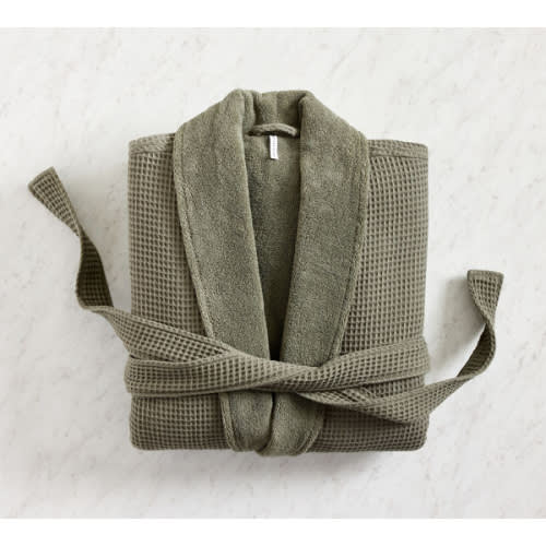 Waffle Weave Resort Robe | Pottery Barn (Loden, Medium)
