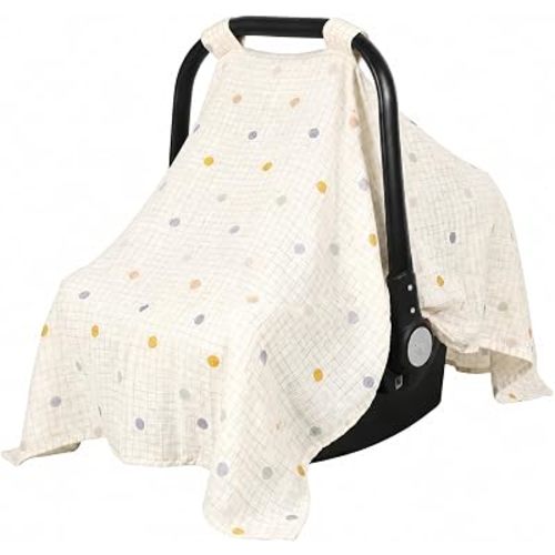 Baby Car Seat Cover, Breathable Sun Shade Canopy for Infant Carseat