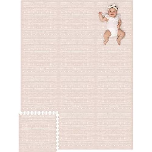 Lillefolk Baby Foam Play Mat - Baby Playmat | Tiles Interlocking Mat - Foam Baby Mat for Babies & Toddlers - Non Toxic Play Mat for Baby Tummy Time Mat (Extra Large Size 6x8 ft (12 Tiles), Dusk