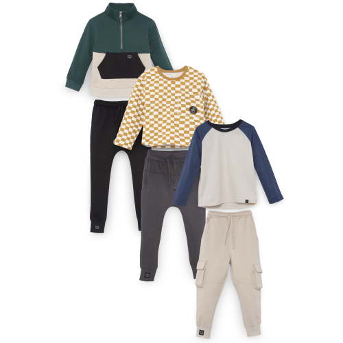 Little Star Organic Toddler Boy 6 Pc Mix & Match Bundle Set, 12M-5T