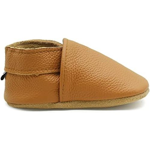 OWLOWLA Soft Sole Baby Shoes - Leather Baby First Walking Crib Shoes Slip-on Moccasins Infant Toddler Pre-Walker Shoes for Boy Girl