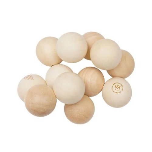 Manhattan Toy Natural Classic Baby Beads Wood Rattle, Teether, and Clutching Toy