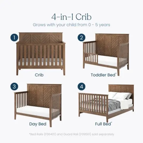 Atwood 4-in-1 Convertible Crib, Cocoa Bean