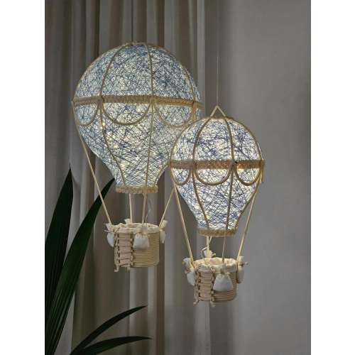 Baby night light, Blue hot air balloon, Set in two size