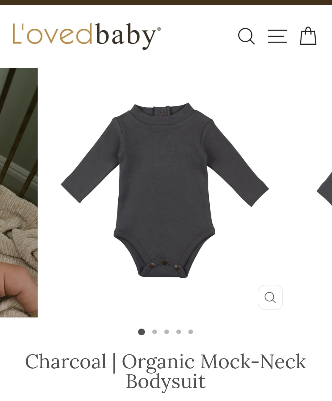 Organic Mock-Neck Bodysuit – L'ovedbaby