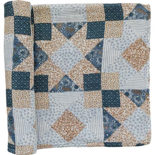 Patchwork Print Muslin Swaddle Blanket