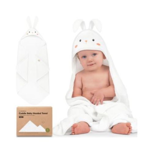 Cuddle Baby Hooded Towel, Organic Baby Bath Towel, Hooded Baby Towels, Baby Beach Towel for Newborn, Kids