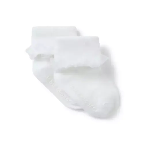Baby White Baby Ruffle Sock by Janie and Jack