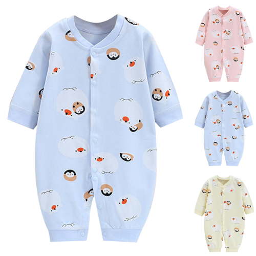 Summer Savings Clearance 2025 Bovxnpu Baby Girl Bodysuit, Infant Baby Cotton Bodysuits, Child Printing Newborn Button-Neck Long Sleeved Long Rompers 9-12 Months