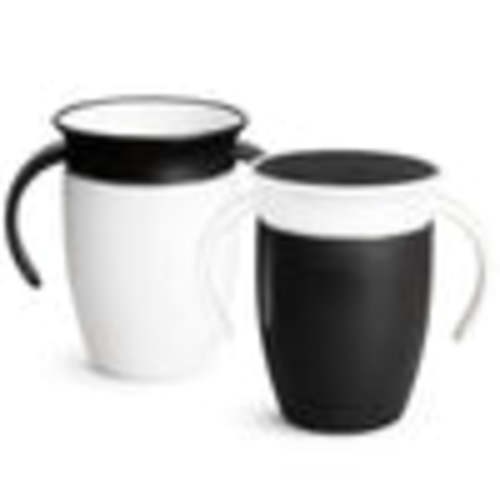 Miracle® 360° Trainer Cup, Limited Edition Black & White, 7oz, 2pk | Munchkin
