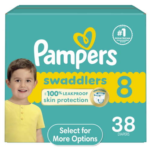 Pampers Swaddlers Active Baby Diaper Size 8 38 Count (Select for More Options)