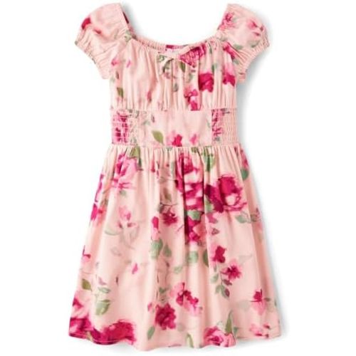 The Children's Place Girls' Short Sleeve Smocked Summer Dresses
