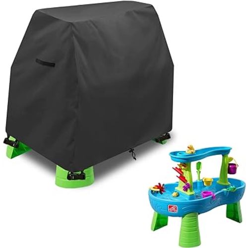 Kids Water Table Cover Fit Step2 Rain Showers Splash Pond Water Table,Waterproof Dust Proof Anti-UV Outdoor Toys Cover-Cover only