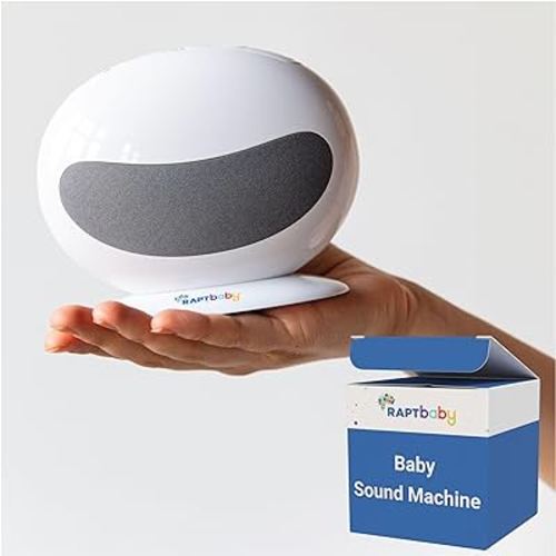 Smarter Sleep Sound Machine by RAPTbaby – Neuroscientist Designed for Sleeping & Brain-Building - Portable Baby Sound Machine with 8 Unique Sounds - Essential Baby and Toddler Registry Shower Gift