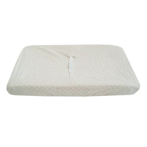 American Baby Company Heavenly Soft Minky Dot Fitted Contoured Changing Pad Cover, Ecru Puff, for Boys and Girls