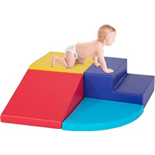 4-Piece Set Climbing Toys for Toddlers 1-3 and Climb Foam Play Set Babies Foam Blocks Toddler Climbing Toys Indoor Baby Climbing Toys Children’s Composite Toy for Crawling Climbing and Sliding (Cm)