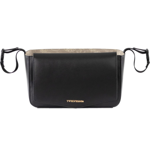 Peek-A-Boo Vegan Leather Stroller Caddy 2.0 in Black