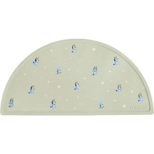 mushie x Bluey Silicone Placemat for Kids | BPA-Free Non-Slip Design (Bluey Sage)