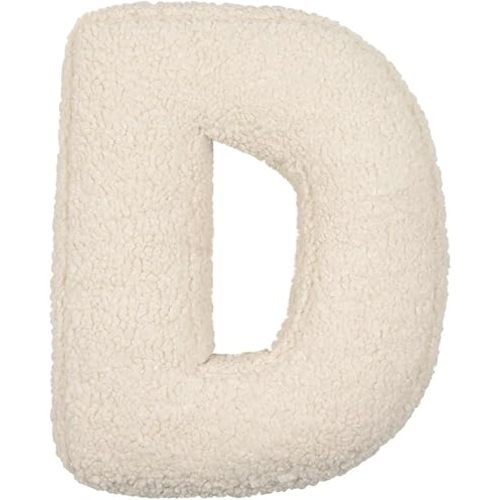 Elegant Letter Pillow - Initial Pillow Cover for Bed, Decorative Pillows with Monogram Design (D)