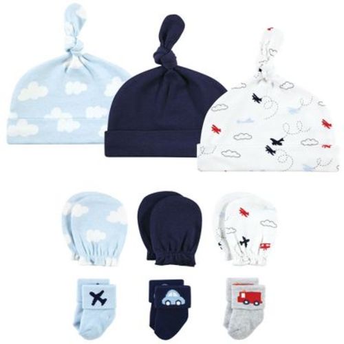 Hudson Baby Infant Boy Caps, Mittens And Socks Set, Transportation, 0-6 Months